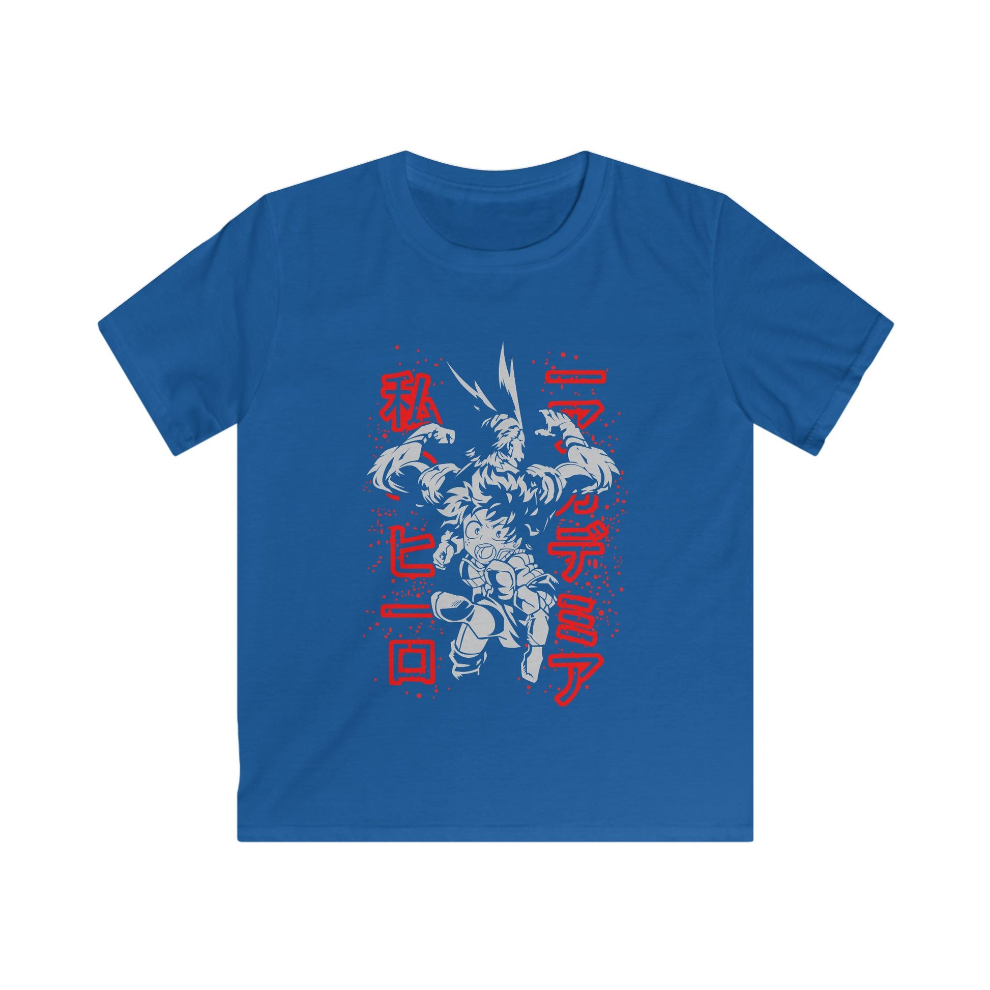 My Hero Academia Kids Softstyle Tee - Anime Hero Graphic T-shirt for Young Fans - CreativeRino