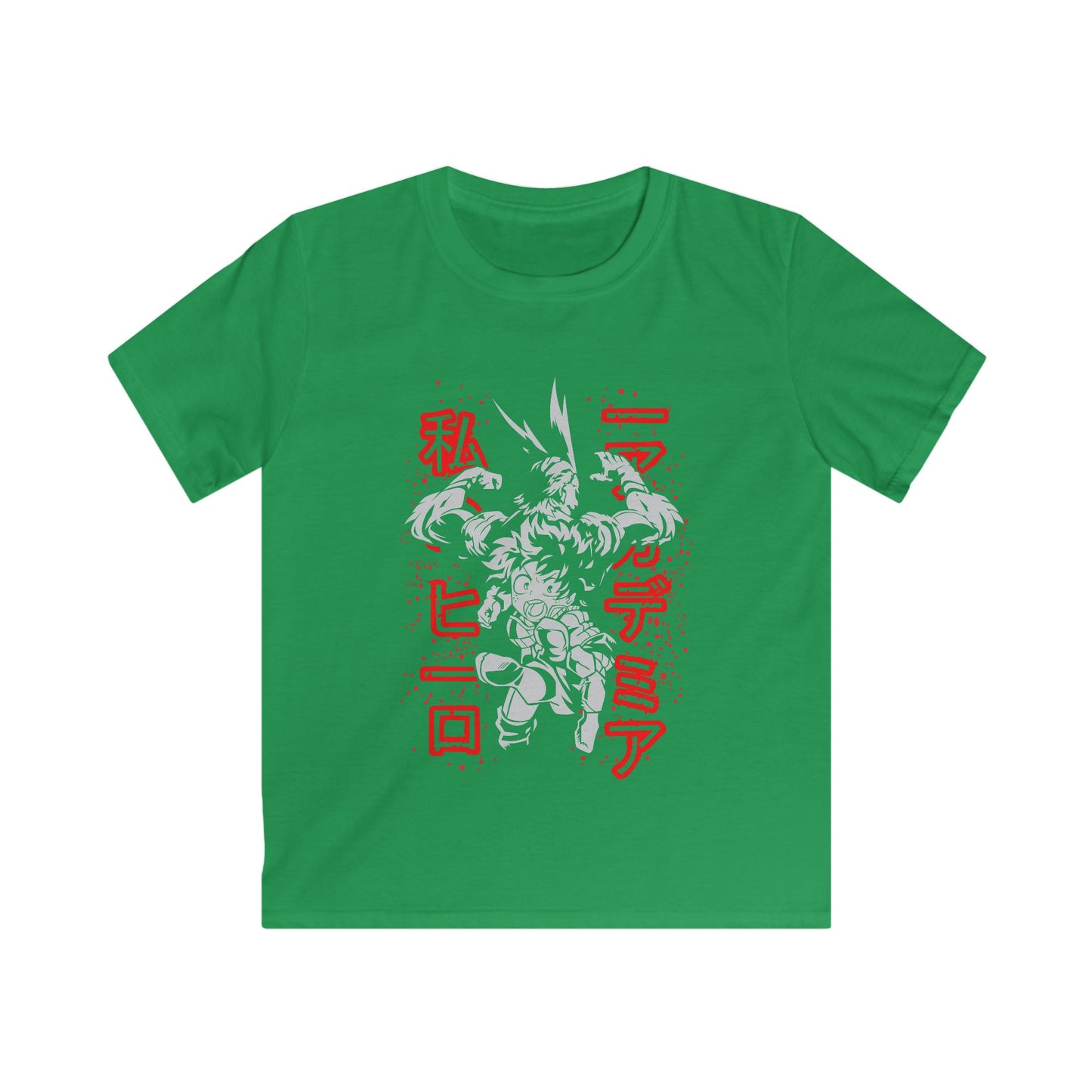 My Hero Academia Kids Softstyle Tee - Anime Hero Graphic T-shirt for Young Fans - CreativeRino