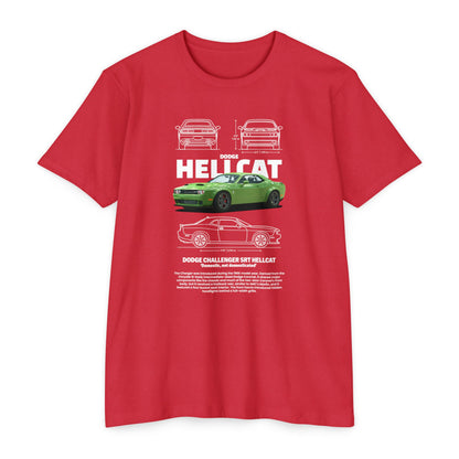 Dodge Charger SRT Hellcat Graphic T-Shirt - Unisex Car Enthusiast Apparel - CreativeRino