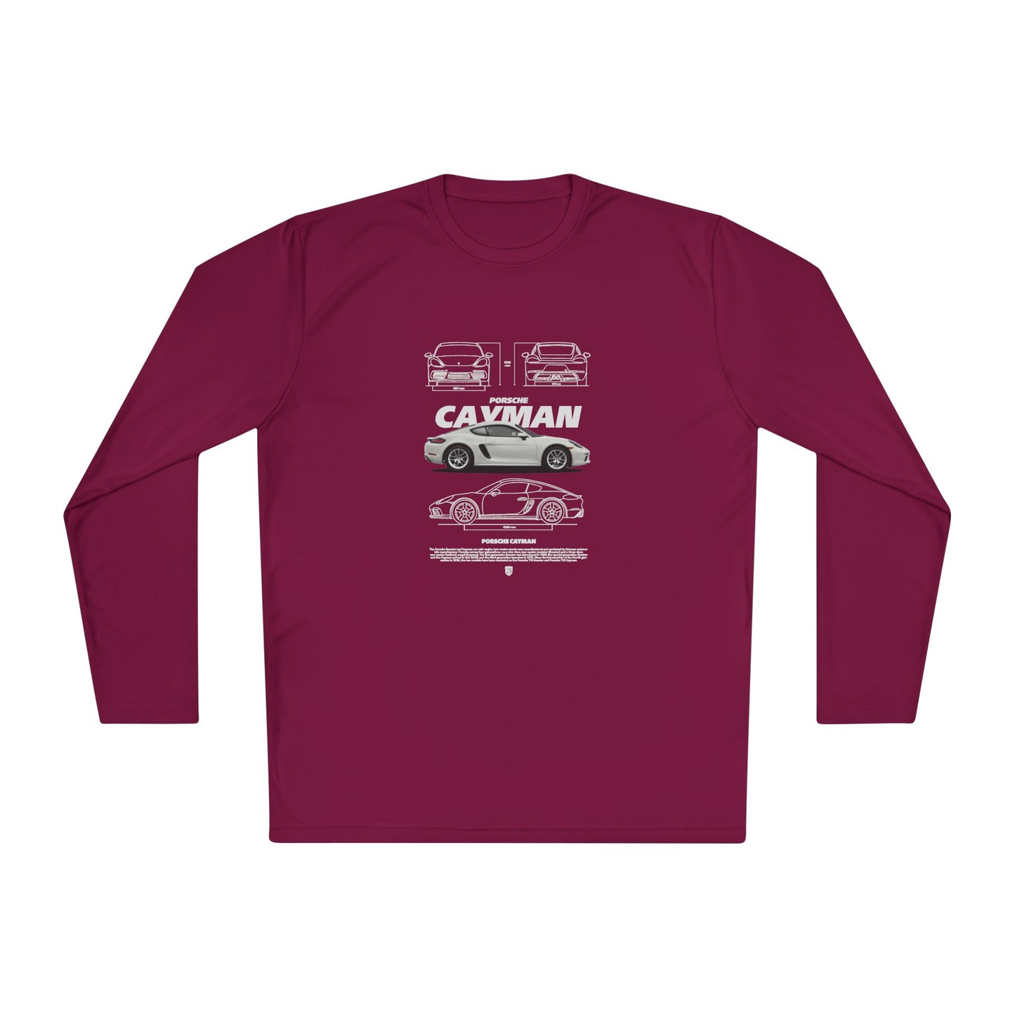 Porsche Cayman Unisex Lightweight Long Sleeve Tee - Car Graphic T-shirt - CreativeRino
