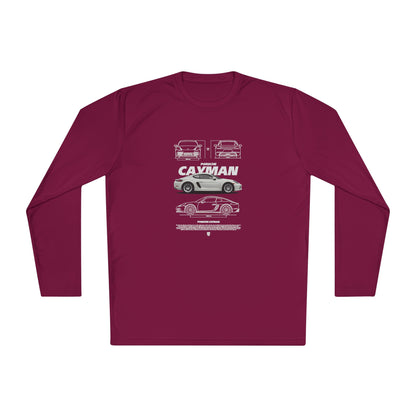 Porsche Cayman Unisex Lightweight Long Sleeve Tee - Car Graphic T-shirt - CreativeRino