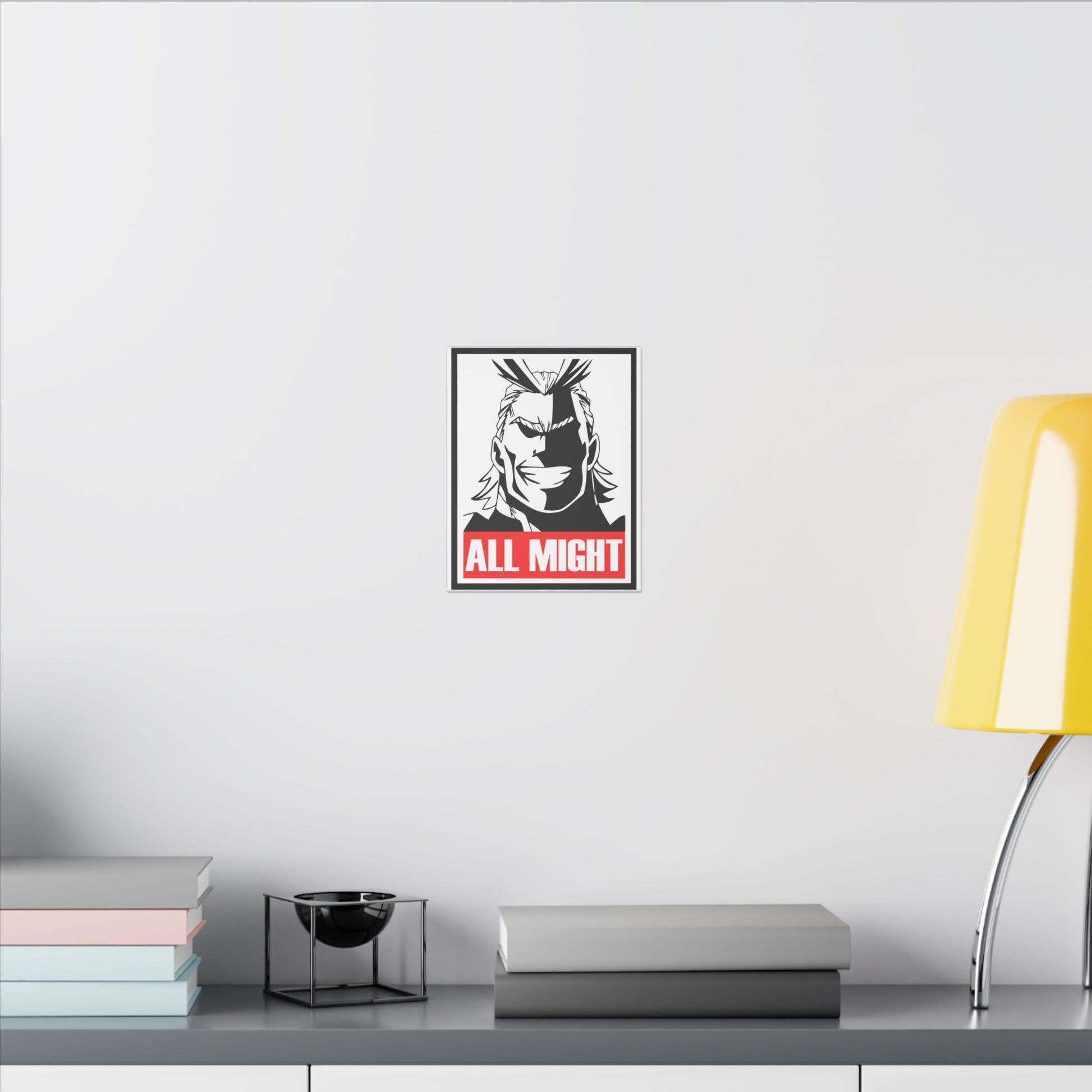 All Might Matte Canvas Wall Art - My Hero Academia Decor for Anime Lovers - CreativeRino