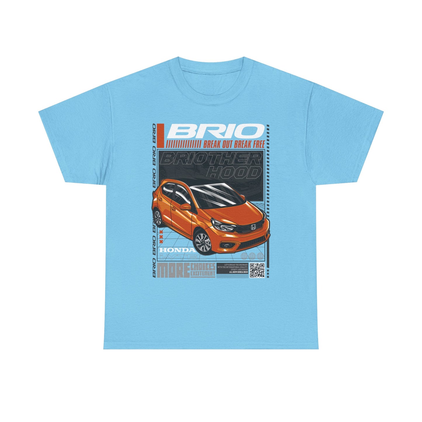 Honda Brio Unisex Heavy Cotton Tee - Perfect T-shirt Gift for Car Enthusiasts - CreativeRino
