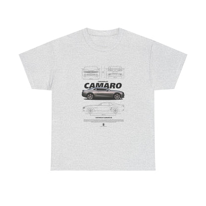 Chevrolet Camaro Unisex Heavy Cotton Tee - Vintage Car Design T-Shirt - CreativeRino