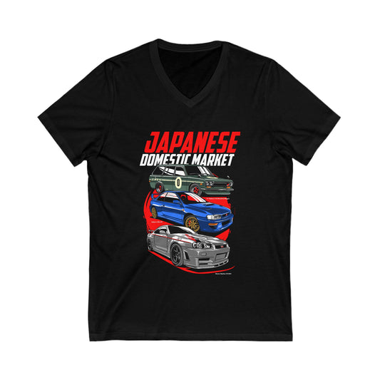 Japanese Domestic Market Car V-Neck Tee - Unisex Car Enthusiast T-shirt - CreativeRino