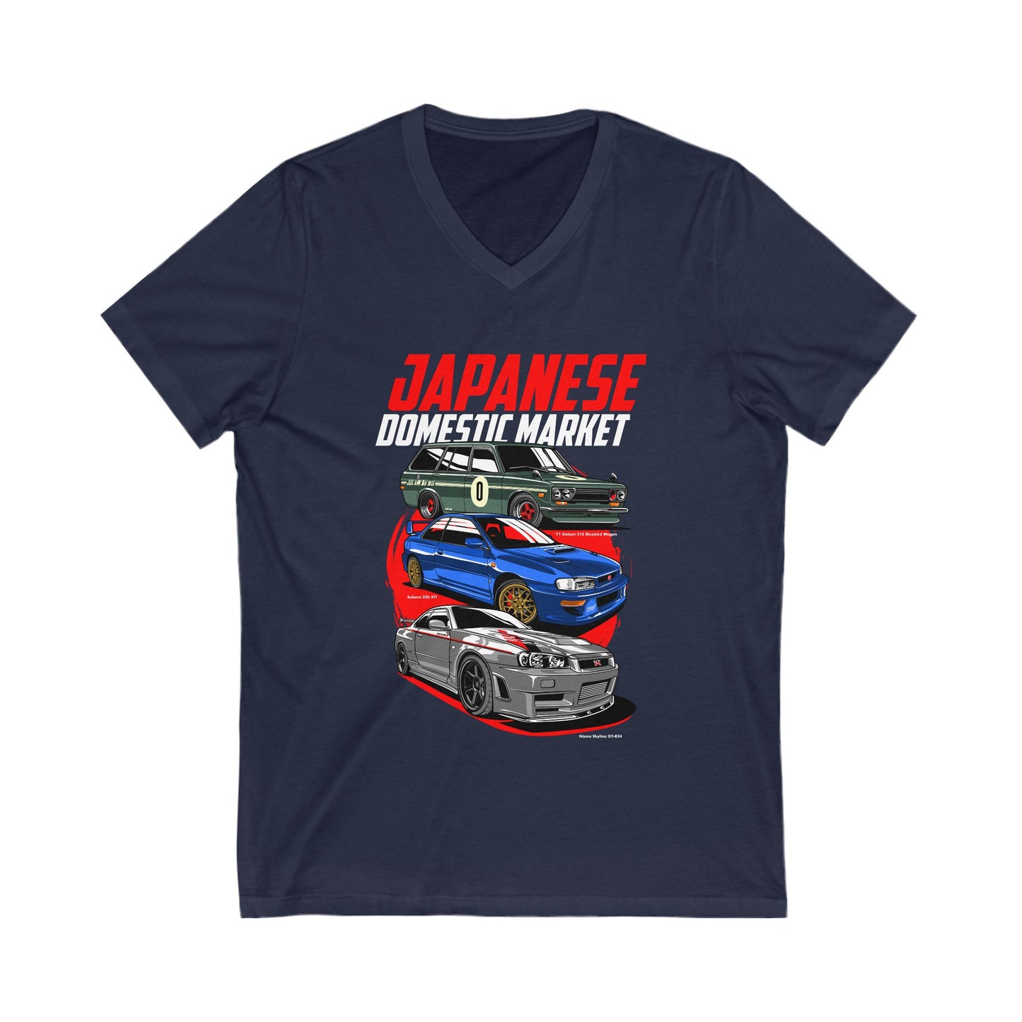 Japanese Domestic Market Car V-Neck Tee - Unisex Car Enthusiast T-shirt - CreativeRino