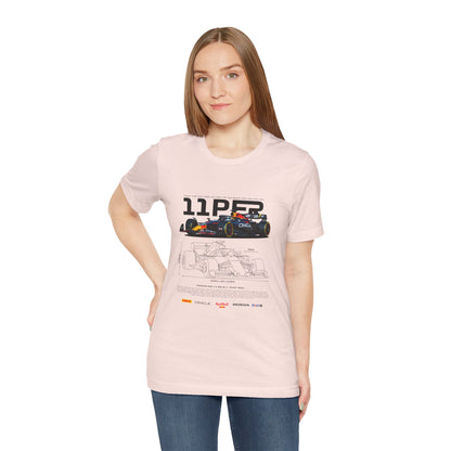 Sergio Perez F1 Racing-Inspired Unisex Short Sleeve Tee | Car T-shirt - CreativeRino