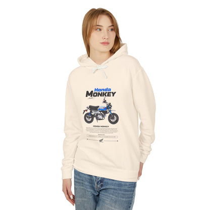 Honda Monkey Unisex Lightweight Hooded Sweatshirt - Retro Motorcycle Design - CreativeRino