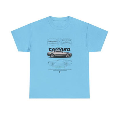 Chevrolet Camaro Unisex Heavy Cotton Tee - Vintage Car Design T-Shirt - CreativeRino