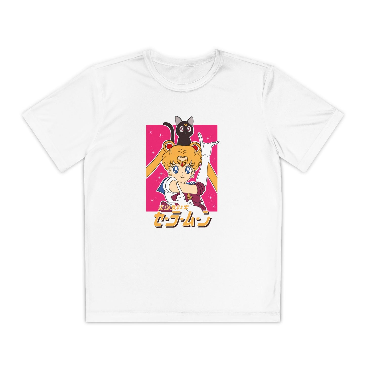 Sailor Moon Youth Competitor Tee with Retro Anime T-shirt Design - CreativeRino