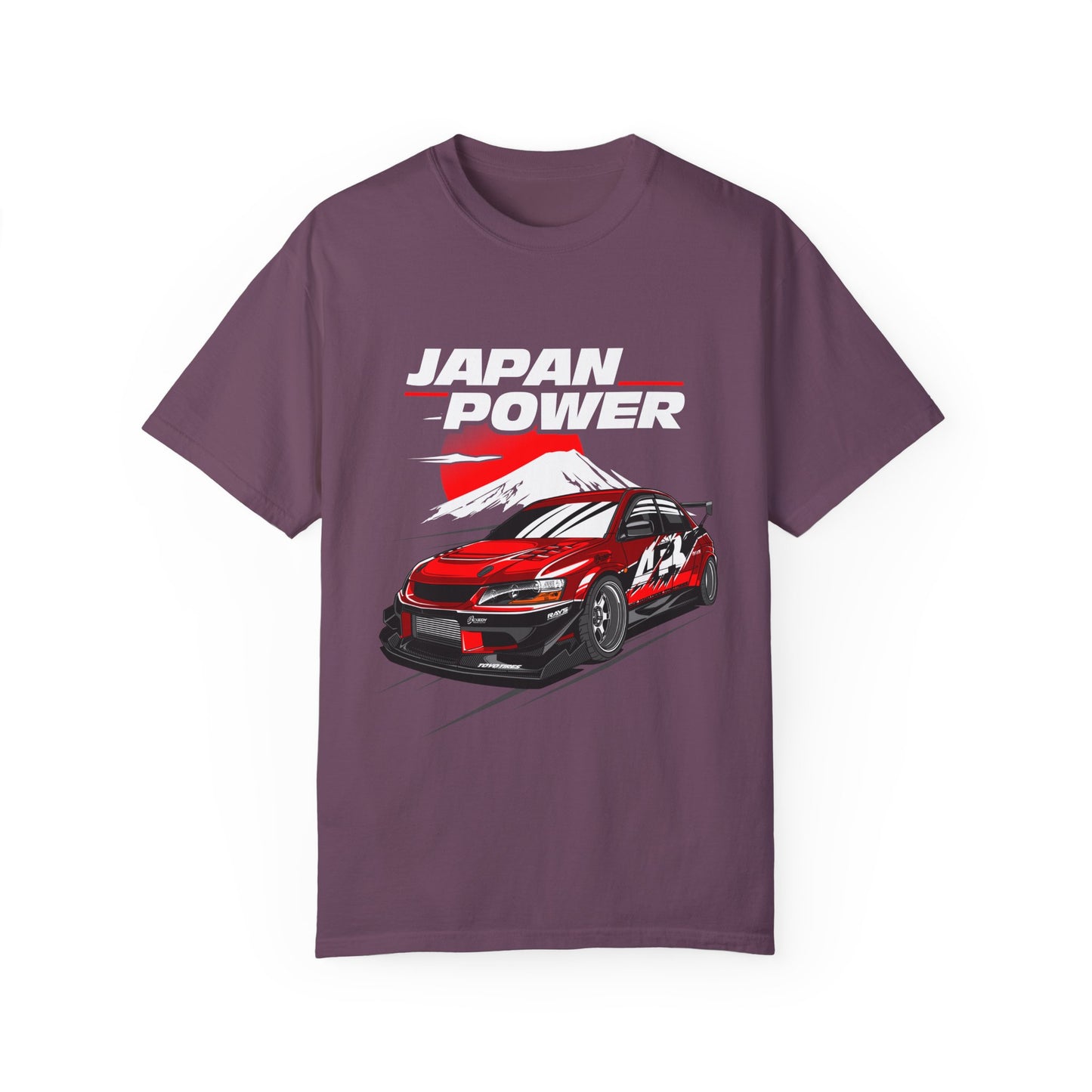 Japan Power Car Unisex Garment-Dyed T-shirt - Perfect T-shirt for Car Enthusiasts - CreativeRino