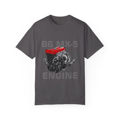 B6 MX-5 Engine Unisex Garment-Dyed T-Shirt - Perfect T-shirt for Car Enthusiasts - CreativeRino