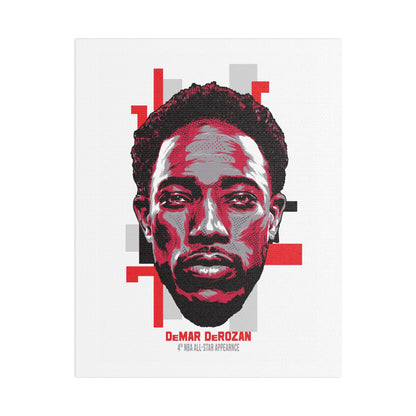 DeMar DeRozan NBA All-Star Satin Canvas Art - CreativeRino