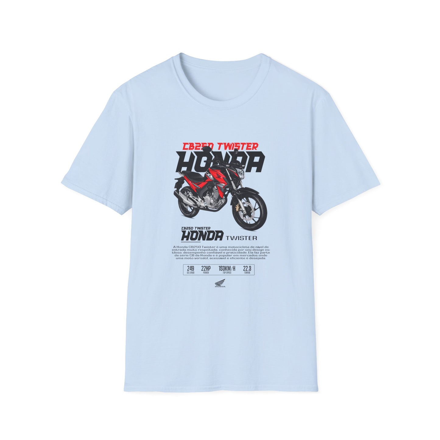 Honda Twister Unisex Softstyle T-Shirt - Motorcycle Enthusiast Graphic Tee - CreativeRino