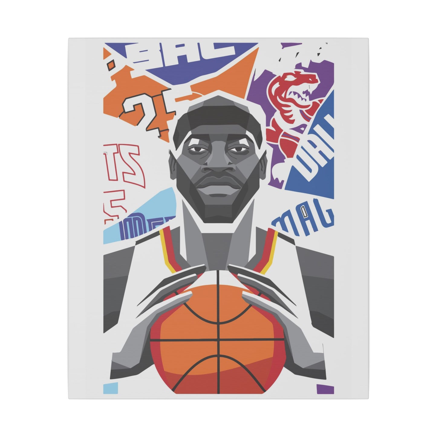 Basketball Wall Art - Matte Canvas Print for Sports Fans - CreativeRino