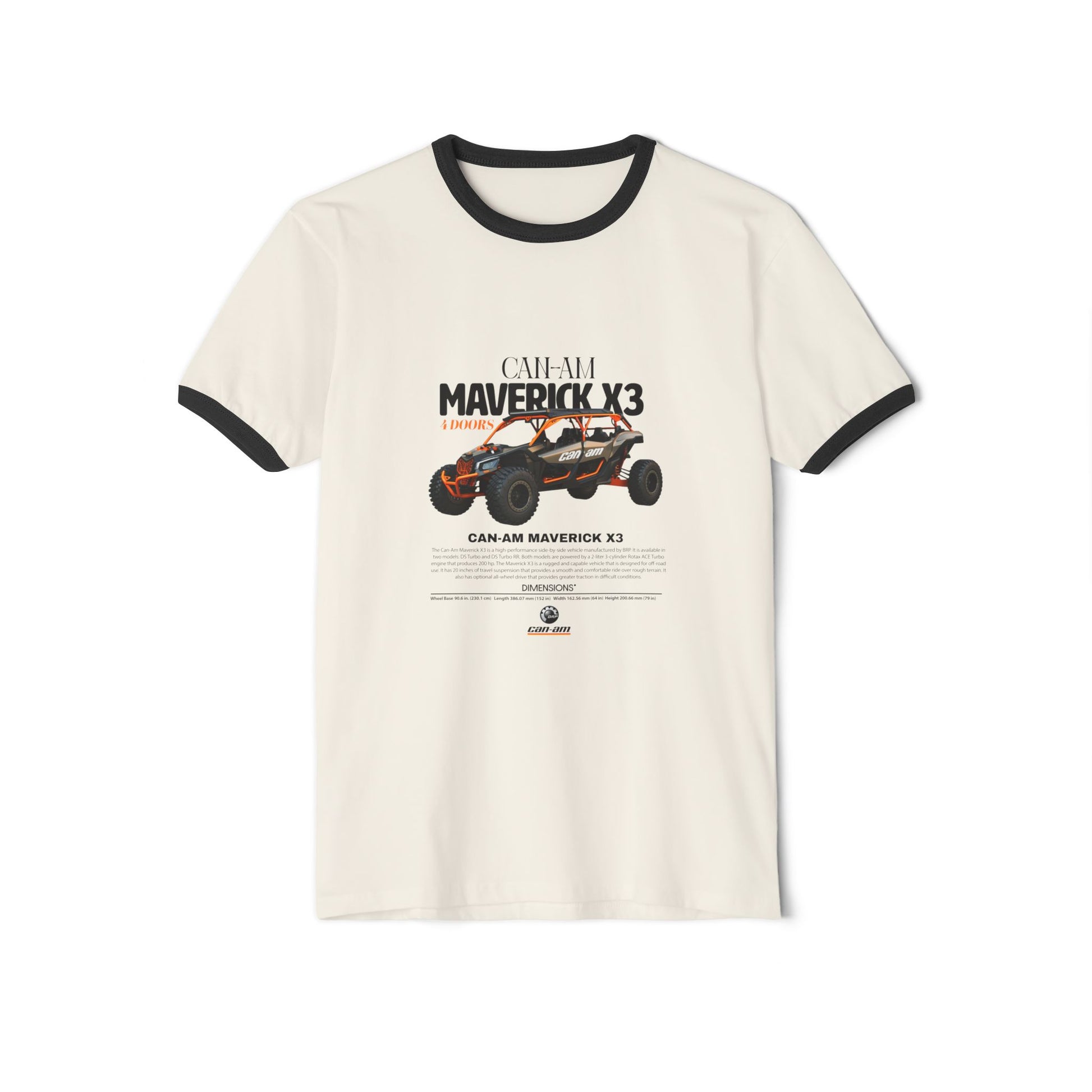 Can-Am Maverick X3 Unisex Cotton Ringer T-Shirt - CreativeRino