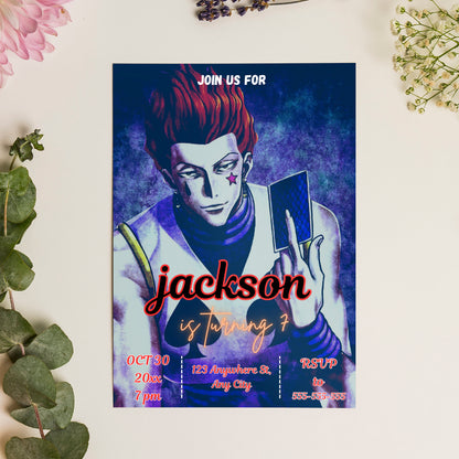 Hunter x Hunter Birthday Invitation Template - CreativeRino