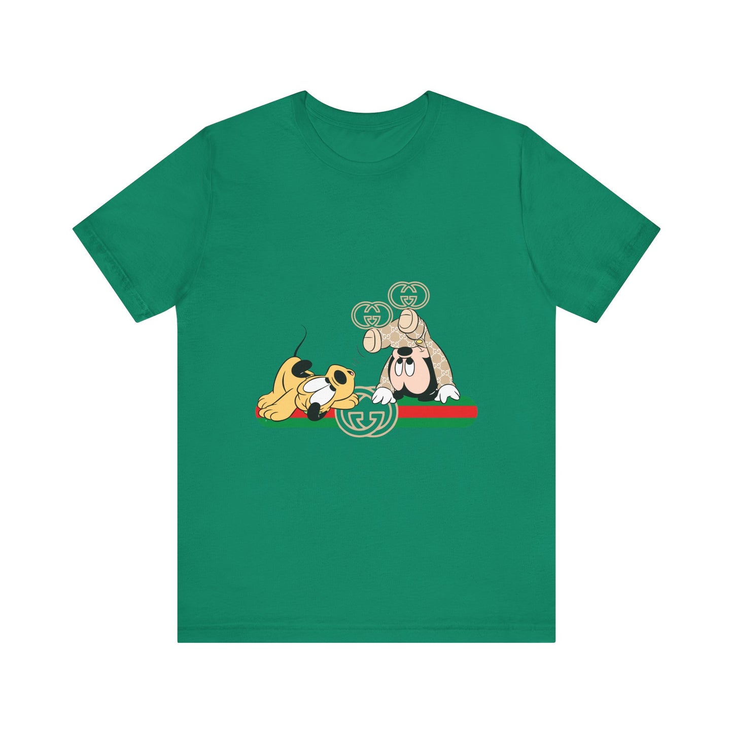 Playful Baby Mickey Mouse Cartoon Gucci Graphic Tee - Fun Unisex Short Sleeve T-shirt - CreativeRino