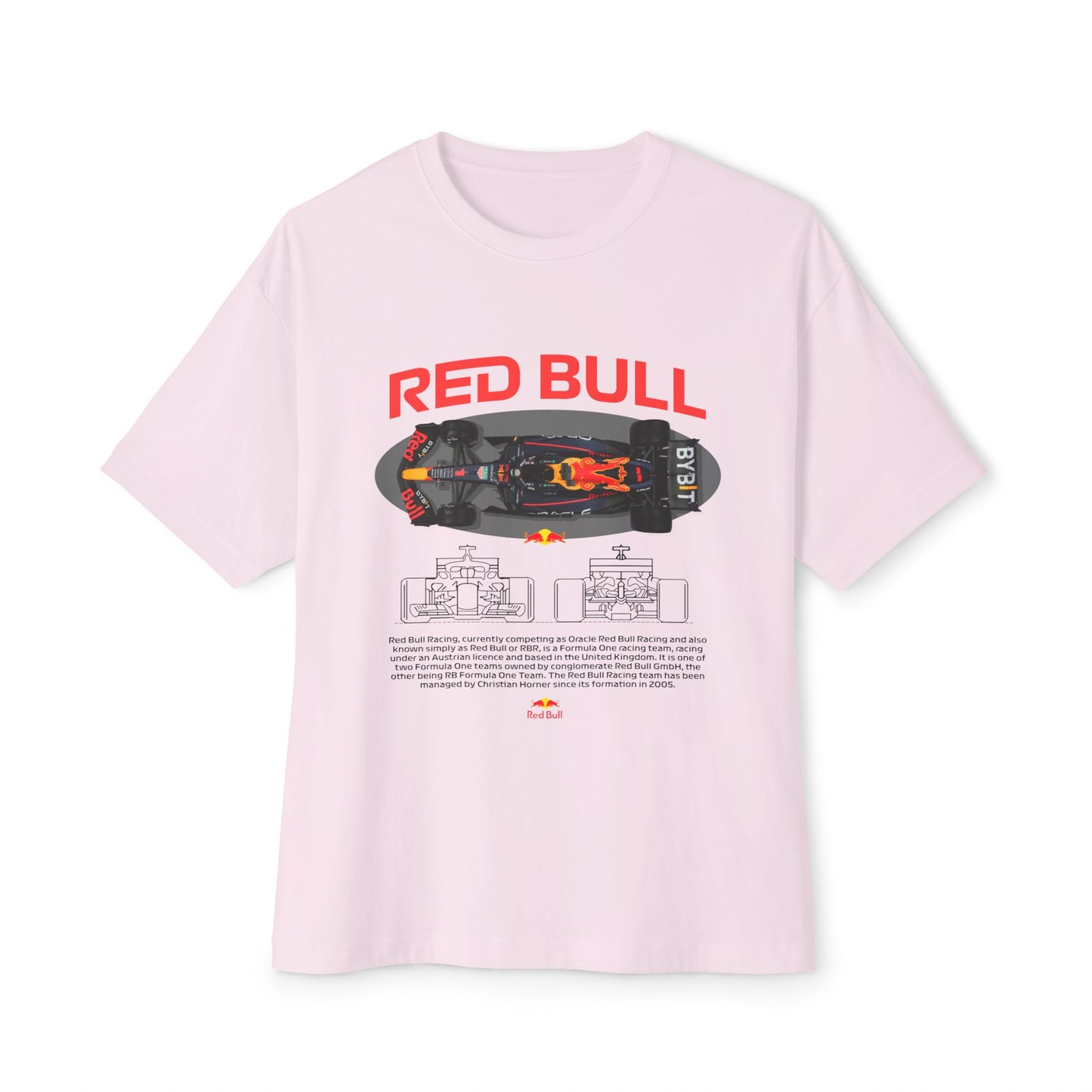 Red Bull Racing Car Unisex Oversized Boxy Tee -  Car T-shirt - CreativeRino