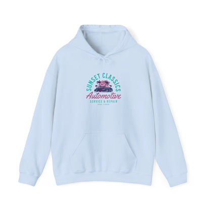 Sunset Classics Automotive Hoodie - Heavy Blend Unisex Sweatshirt - CreativeRino