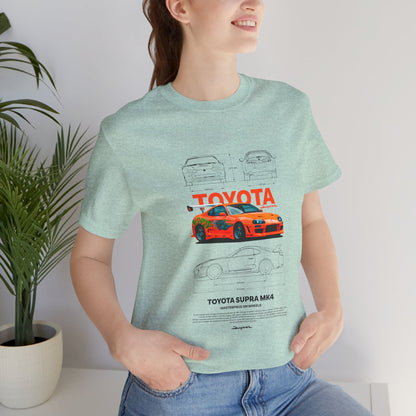 Toyota Supra MK4 Unisex Jersey Tee - Car Enthusiast Graphic Shirt - CreativeRino