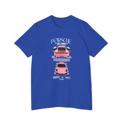 Porsche 911 Turbo S Pink Sports Car T-Shirt - USA-Made Unisex Tee - CreativeRino