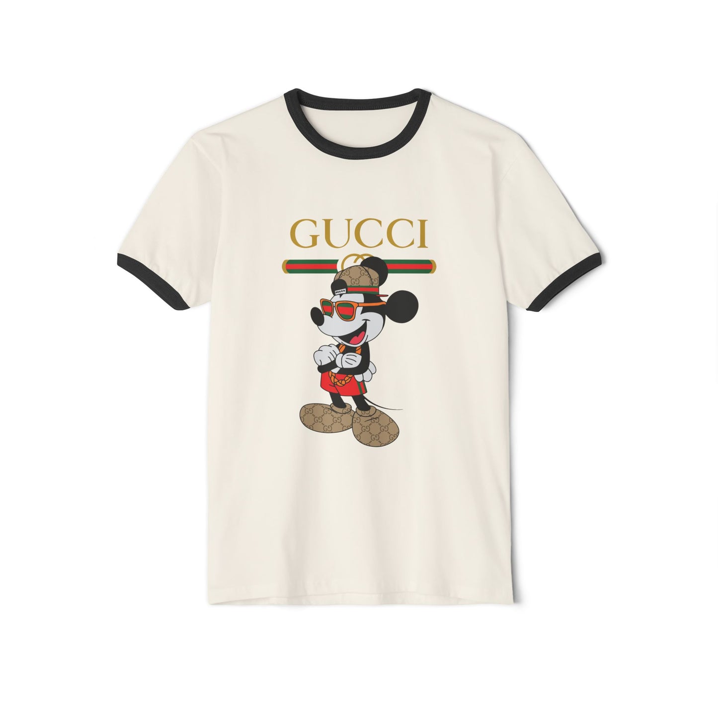 Mickey Mouse Gucci Ringer T-shirt - CreativeRino