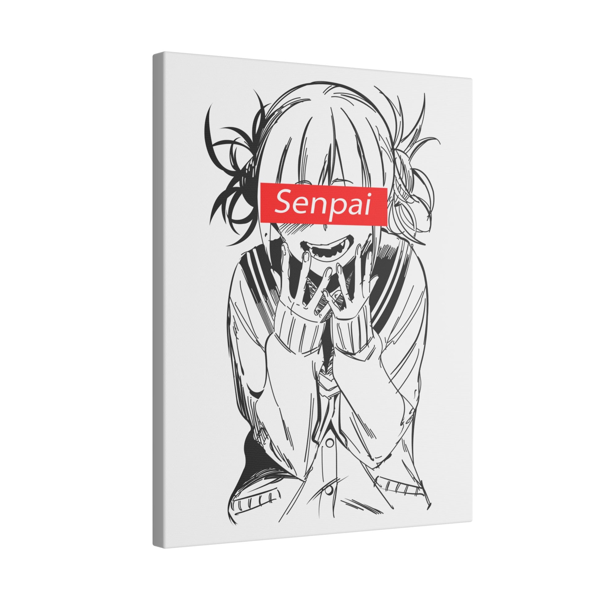 Anime Wall Art Canvas - Hentai 'Senpai' Design - Stretched Matte Print for Home Decor - CreativeRino