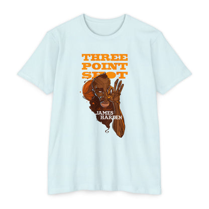 James Harden Three Point Shot Unisex CVC Jersey T-shirt - CreativeRino