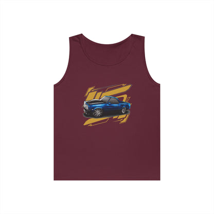 Vintage Car Graphic Unisex Heavy Cotton Tank Top - CreativeRino