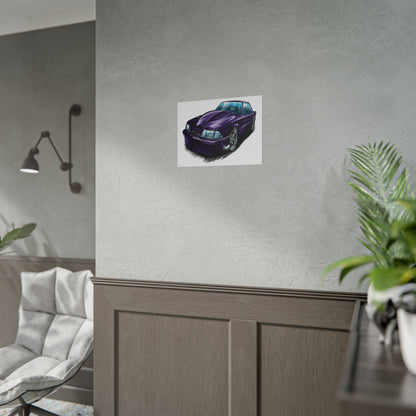 Vintage Car Rolled Poster - Classic Purple Muscle Car Art - CreativeRino