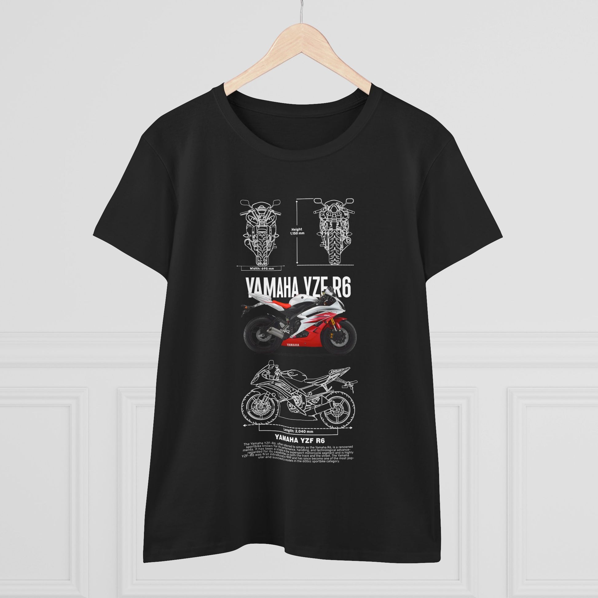 Yamaha YZF-R6 Graphic Tee for Motorcycle Enthusiasts - CreativeRino