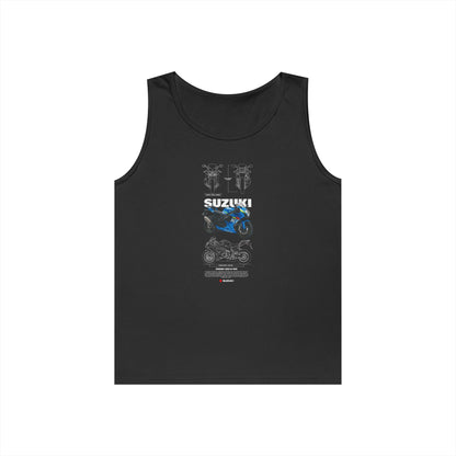 Suzuki GSX-R 600 Motorcycle Tank Top - Unisex Heavy Cotton - CreativeRino