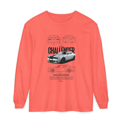 Dodge Challenger Long Sleeve T-Shirt - Classic Car Enthusiast Apparel - CreativeRino