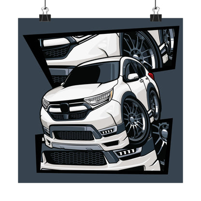 Car Enthusiast Matte Square Poster - Auto Art Decor for Garage & Office - CreativeRino