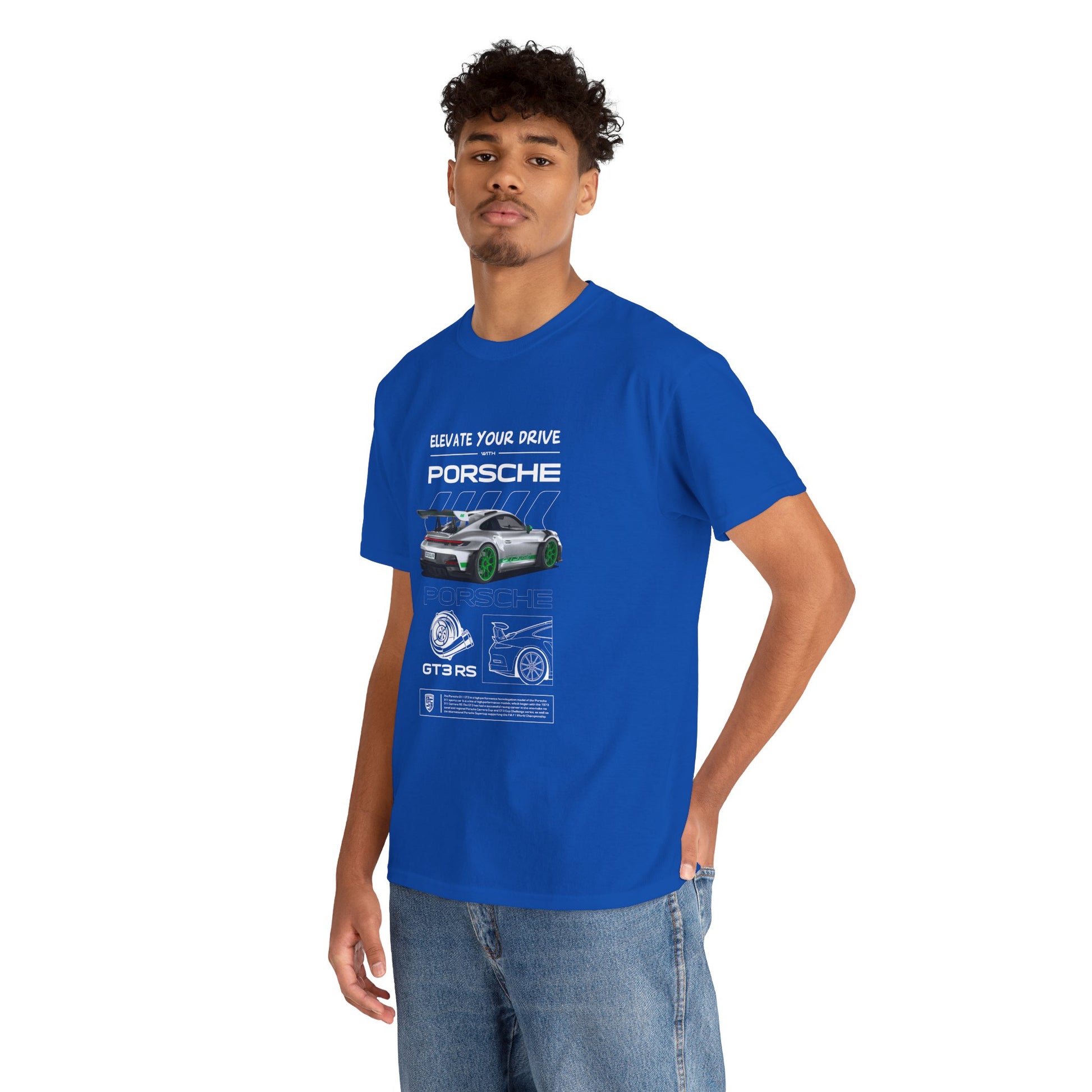 Porsche 911 Elevate Your Drive Unisex Heavy Cotton Tee - CreativeRino