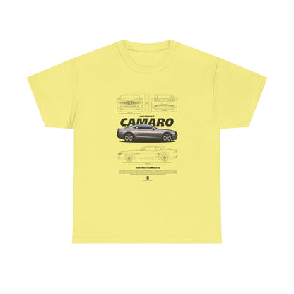 Chevrolet Camaro Unisex Heavy Cotton Tee - Vintage Car Design T-Shirt - CreativeRino