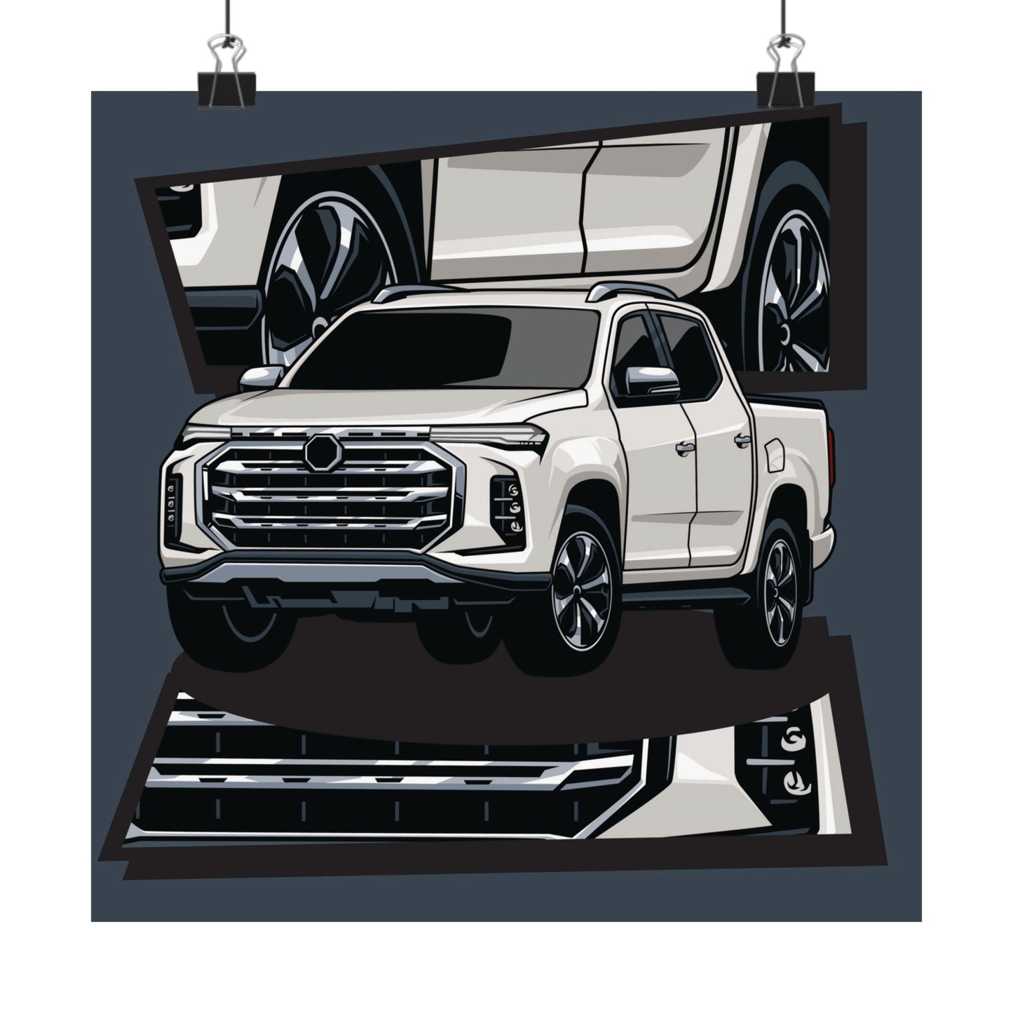 Classic Car Matte Square Posters - Perfect Poster for Auto Enthusiasts & Gift for Him - CreativeRino