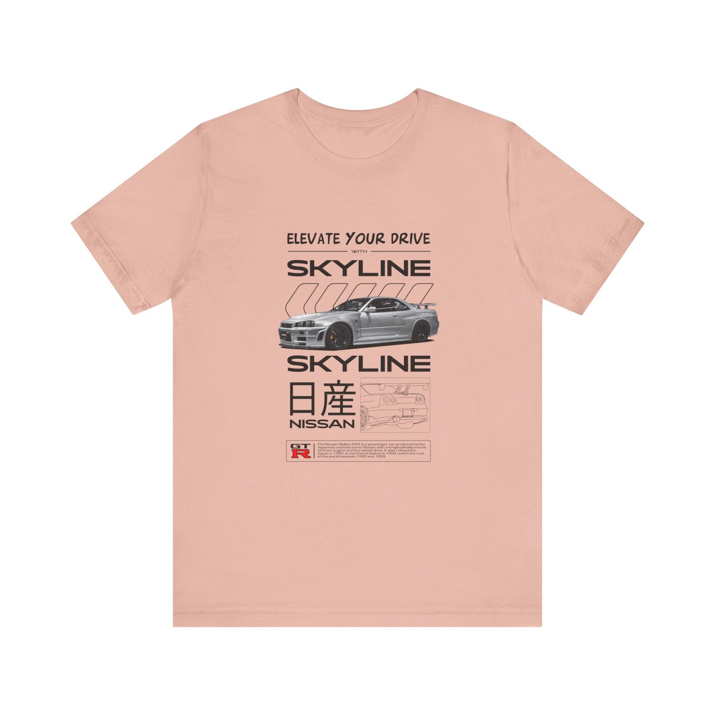 Nissan Skyline Graphic Tee - Elevate Your Drive - CreativeRino