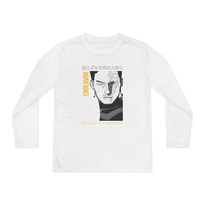 My Hero Academia Youth Long Sleeve Competitor Tee - Endeavor Design for Anime Fans T-shirt - CreativeRino