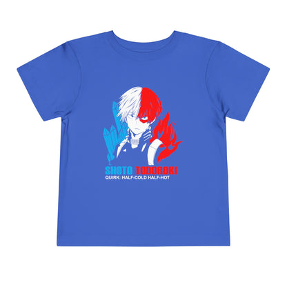 My Hero Academia Toddler Short Sleeve Tee - Shoto Todoroki Anime Graphic T-shirt for Fans - CreativeRino