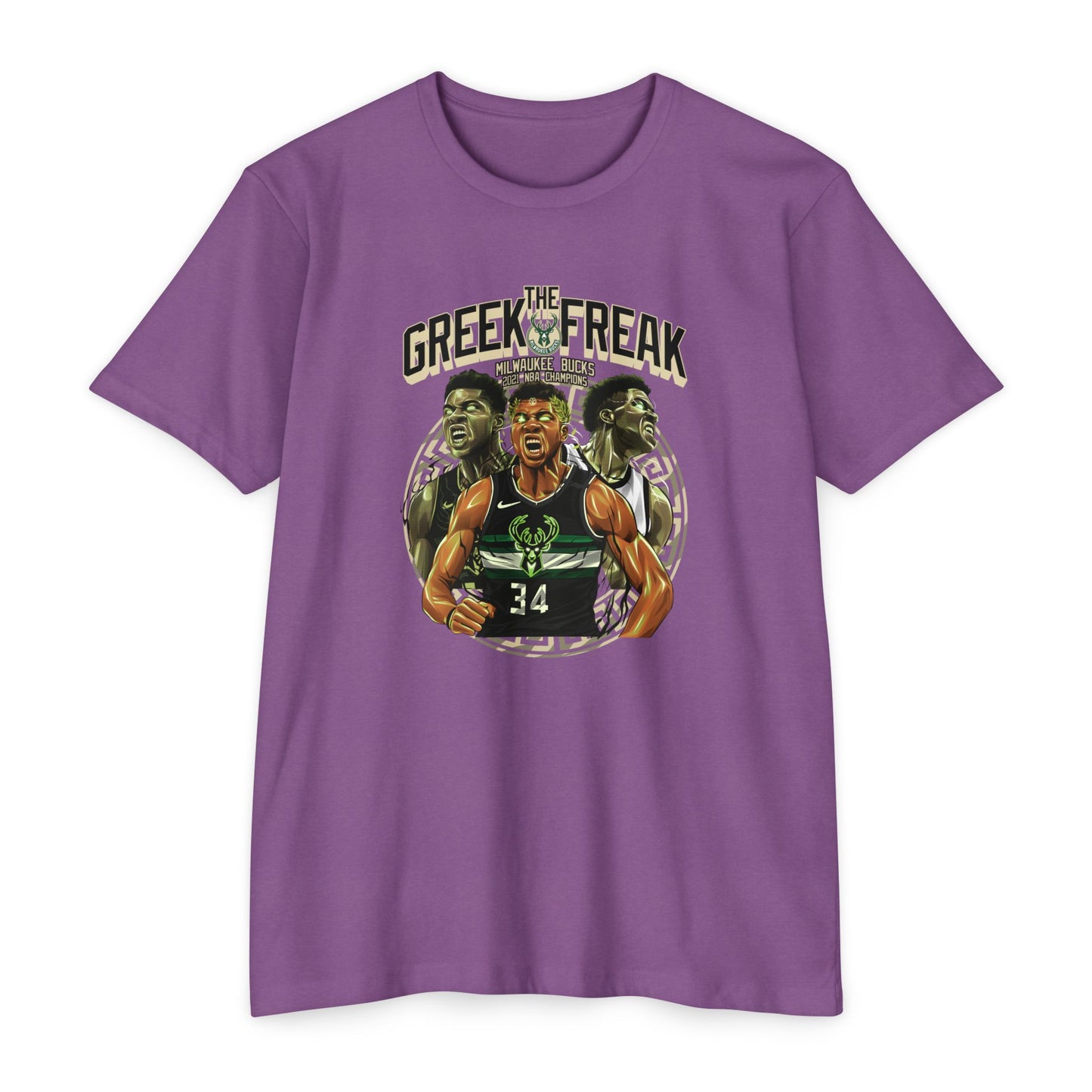 The Greek Freak Unisex CVC Jersey T-shirt - Casual Sportswear for Basketball Fans - CreativeRino