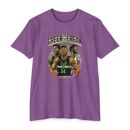 The Greek Freak Unisex CVC Jersey T-shirt - Casual Sportswear for Basketball Fans - CreativeRino