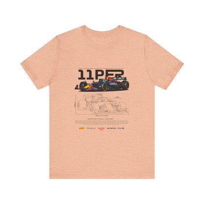 Sergio Perez F1 Racing-Inspired Unisex Short Sleeve Tee | Car T-shirt - CreativeRino