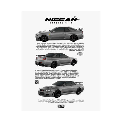 Nissan Skyline GT-R Vertical Poster - Automotive Art for Car Enthusiasts - CreativeRino