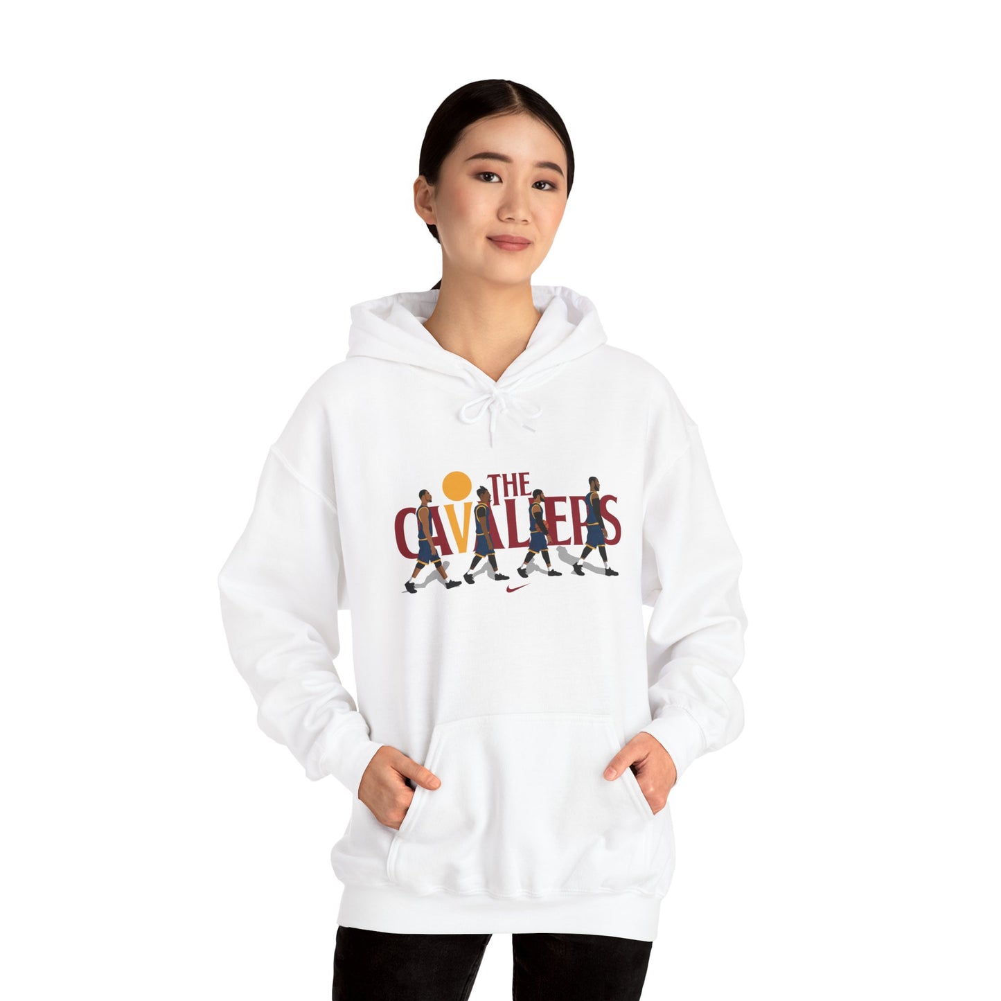 The Cavaliers Unisex Heavy Blend™ Hoodie - Retro Basketball Style - CreativeRino