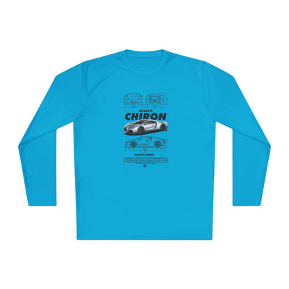 Bugatti Chiron Unisex Lightweight Long Sleeve Tee -  Car T-shirt - CreativeRino
