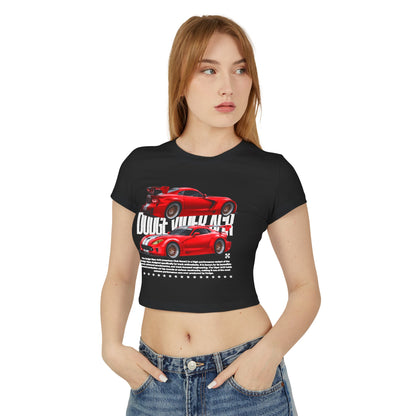 Dodge Viper Women's Baby Tee - Car Enthusiast Graphic T-shirt - CreativeRino