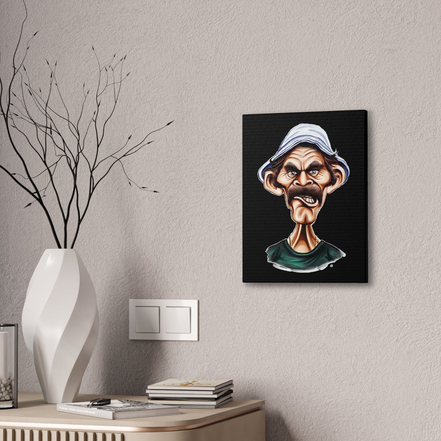 Don Ramon Character Wall Art Canvas - Unique Stretched Canvas Print - CreativeRino