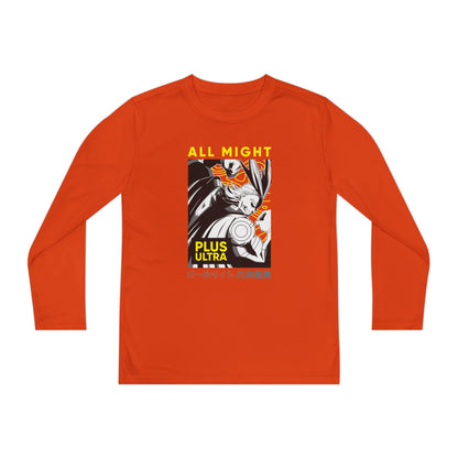 Anime Youth Long Sleeve Hero Tee - My Hero Academia All Might Plus T-shirt Design - CreativeRino